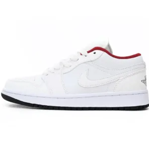 Air Jordan 1 Low All-White Red