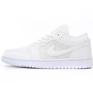 Air Jordan 1 Low Quilted Triple White