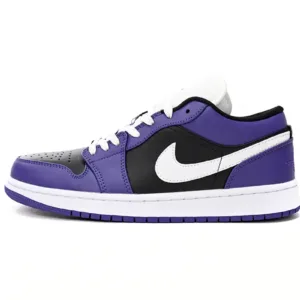 Air Jordan 1 Low Black Purple Splice
