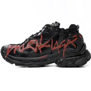 Balenciaga Runner Black And Red Grafitti